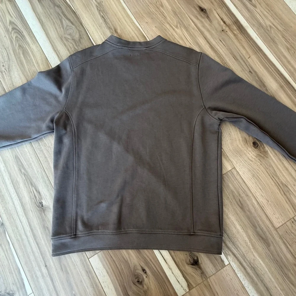 Cutter & Buck Peruvian Pima Cotton V-Neck Pullover Sweater Mens‎ M Olive Brown